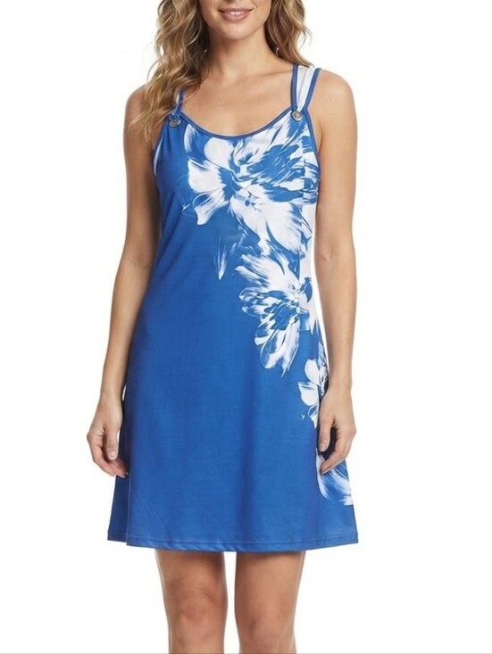Disamer Dresses & Skirts - Disamer Dress Blue and White Floral Size Med